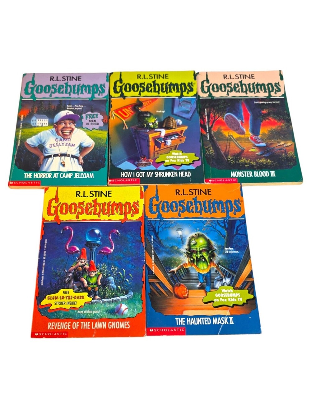 Goosebumps Kids Teens Spooky Scary Fun 90s Books Lot Of 5